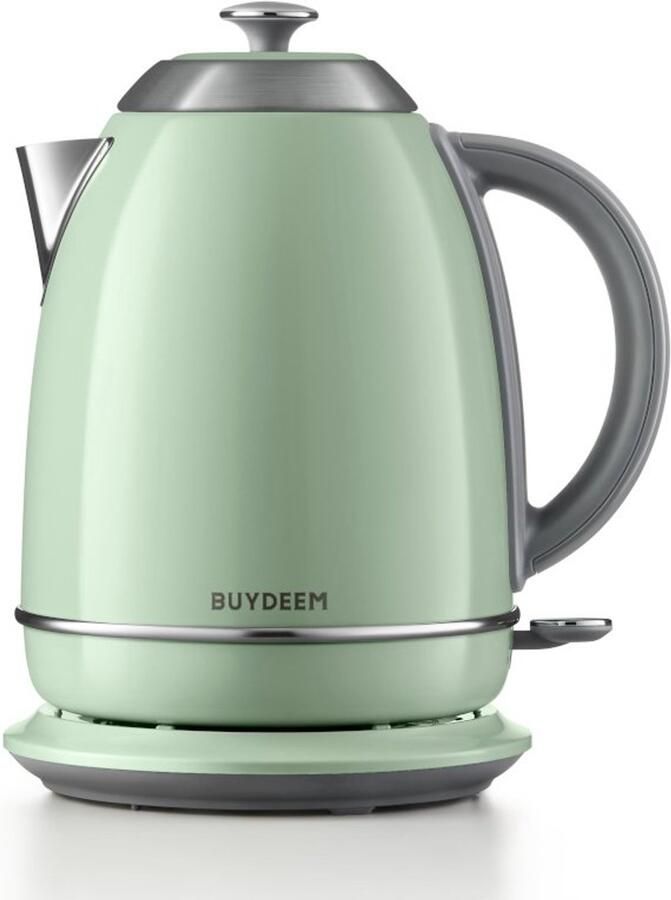 BUYDEEM K640E Elektrische Waterkoker Cozy Greenish Retro Stijl 1 7L