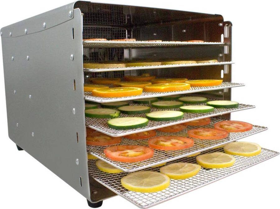 Byzoo droogoven DH02 RVS Voedseldroger Display met touchpad Dehydrator 6 Laags
