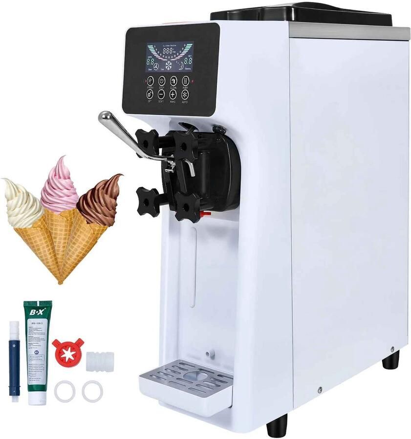C. R. E. CORE Commerciële IJsmachine Softijsmachine Softijsmaker Aanrecht Machine 4 Liter 21x58x70cm