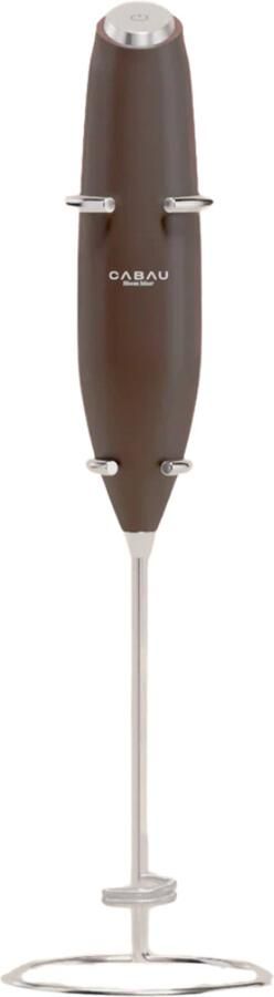 Cabau Bloom Mixer – Draadloze Elektrische Mini Mixer voor Shakes & Supplementen – Chocolate Brown – Dubbele Whisk Klontvrij Mixen zonder Shakebeker – Incl. Standaard