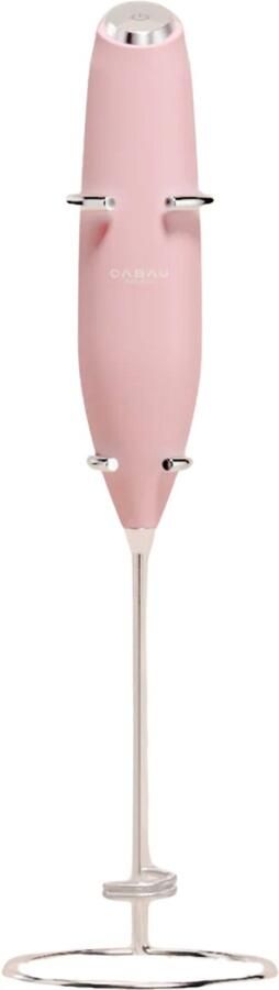 Cabau Bloom Mixer – Draadloze Elektrische Mini Mixer voor Shakes & Supplementen – Pink – Dubbele Whisk Klontvrij Mixen zonder Shakebeker – Incl. Standaard