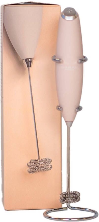 Cabau Lifestyle Cabau Bloom Mixer Beige Elektrische handmixer Dubbele whisk Krachtig & stijlvol design Perfect om Cabau boosters mee te mixen Met houder In twee kleuren