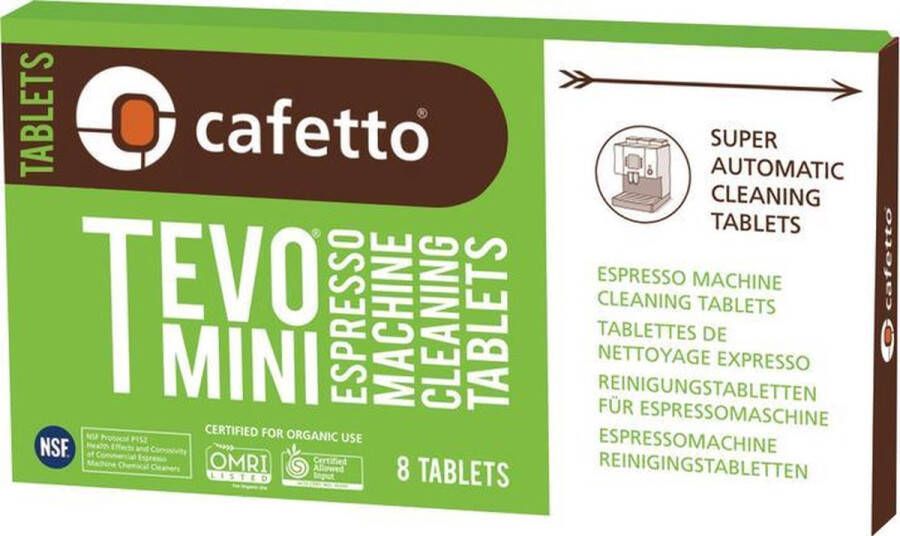 Cafetto Biologische Tevo Mini Espressomachine Cleaning tablets Geschikt voor koffiemachine met bonen - Foto 2