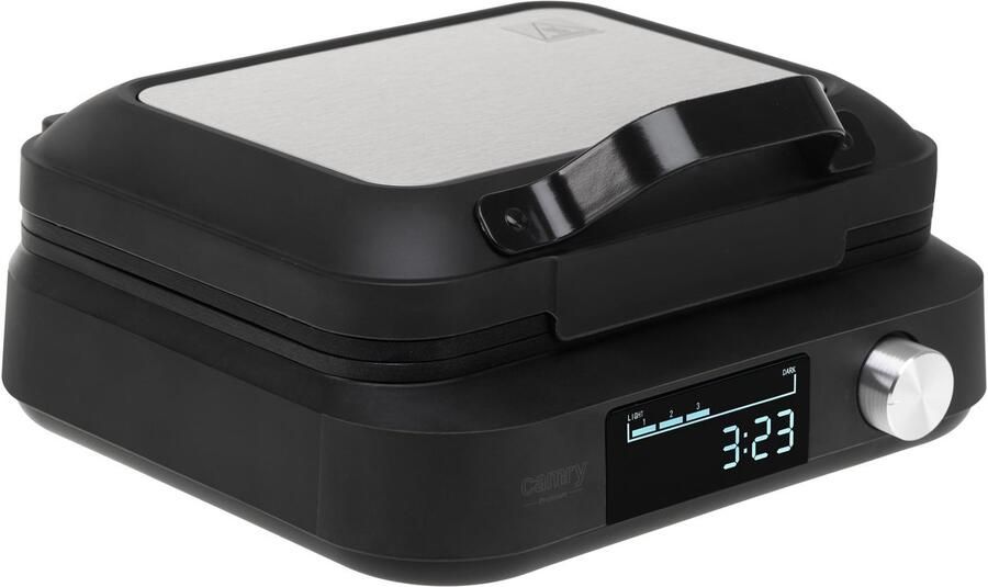 Camry CR 3086 Wafelijzer 2200W Wafelmaker Met LED Display & Timer 6 Bruiningsniveaus