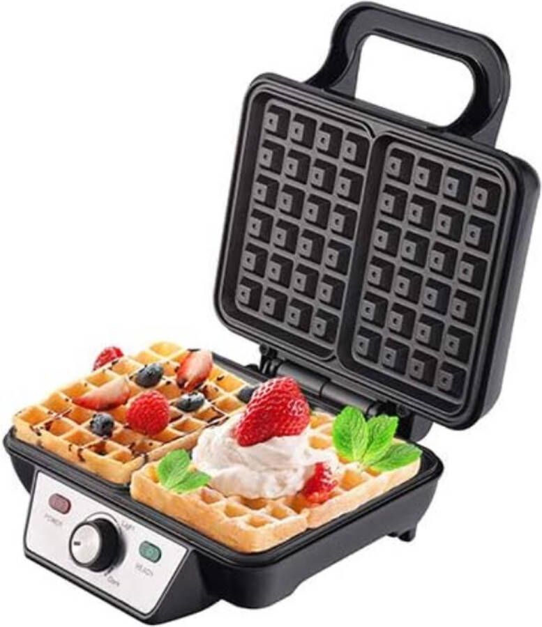 Camry CR 3046 Wafelijzer 1600W Sandwich maker Zachte temperatuurregeling Wafelmaker Antiaanbaklaag Wafelmaker wafelijzer Sandwichmaker Wafelijzer Wafel ijzer Wafelmaker voor 2 wafels Met regelbare temperatuur Anti-aanbaklaag