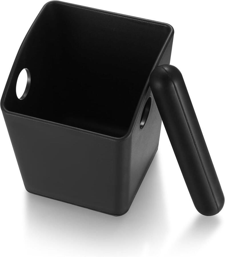 Candala Koffie afklopbak voor filterhouder accessoires afslaghouder voor filterhouder accessoires espresso afklopdoos voor koffiedik containers barista Knock Box zwart
