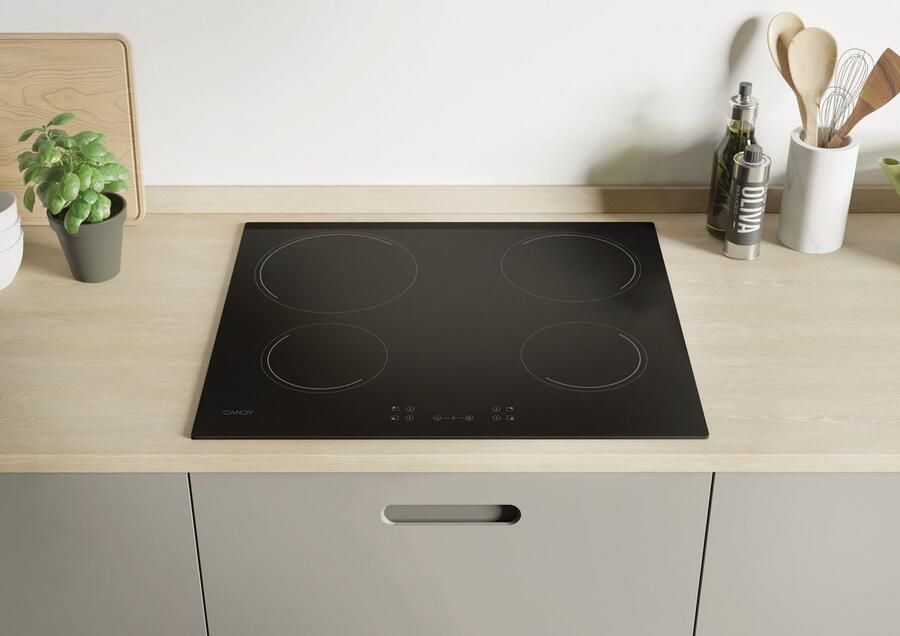 Cstore CANDY CH64CCB Keramische kookplaat 4 gebieden 6500 W B 56 x D 49 cm Glascoating Zwart - Foto 4