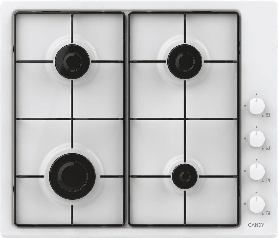 Candy CHW6LWW Wit Ingebouwd 60 cm Gaskookplaat 4 zone(s)
