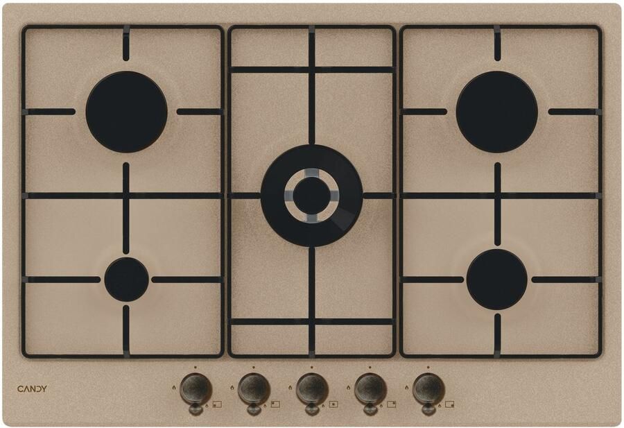 Candy Classic CHW7AV4WGT Haver Ingebouwd 75 cm Gaskookplaat 5 zone(s)
