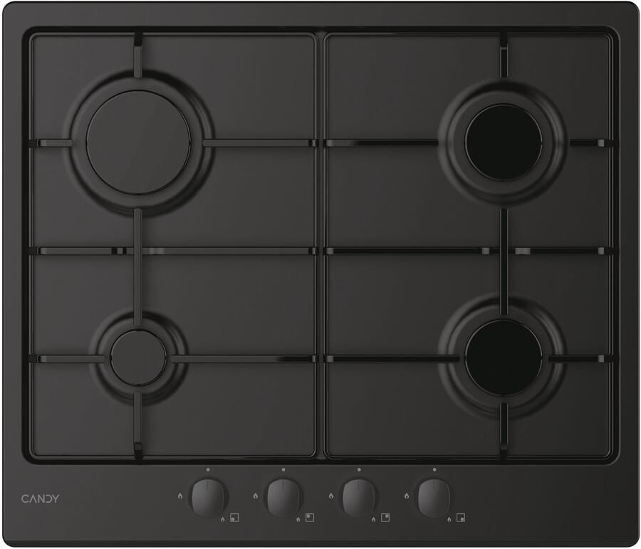 Candy Timeless CHW6BRBB Zwart Ingebouwd 60 cm Gaskookplaat 4 zone(s)