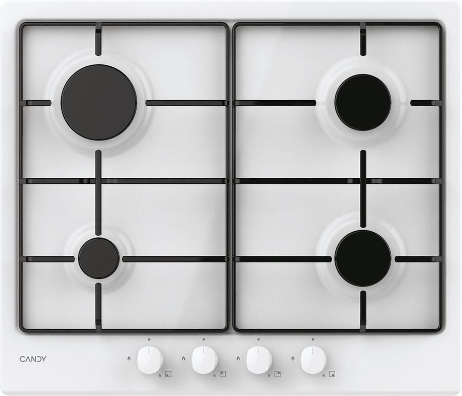 Candy Timeless CHW6BRWW Wit Ingebouwd 59 cm Gaskookplaat 4 zone(s)