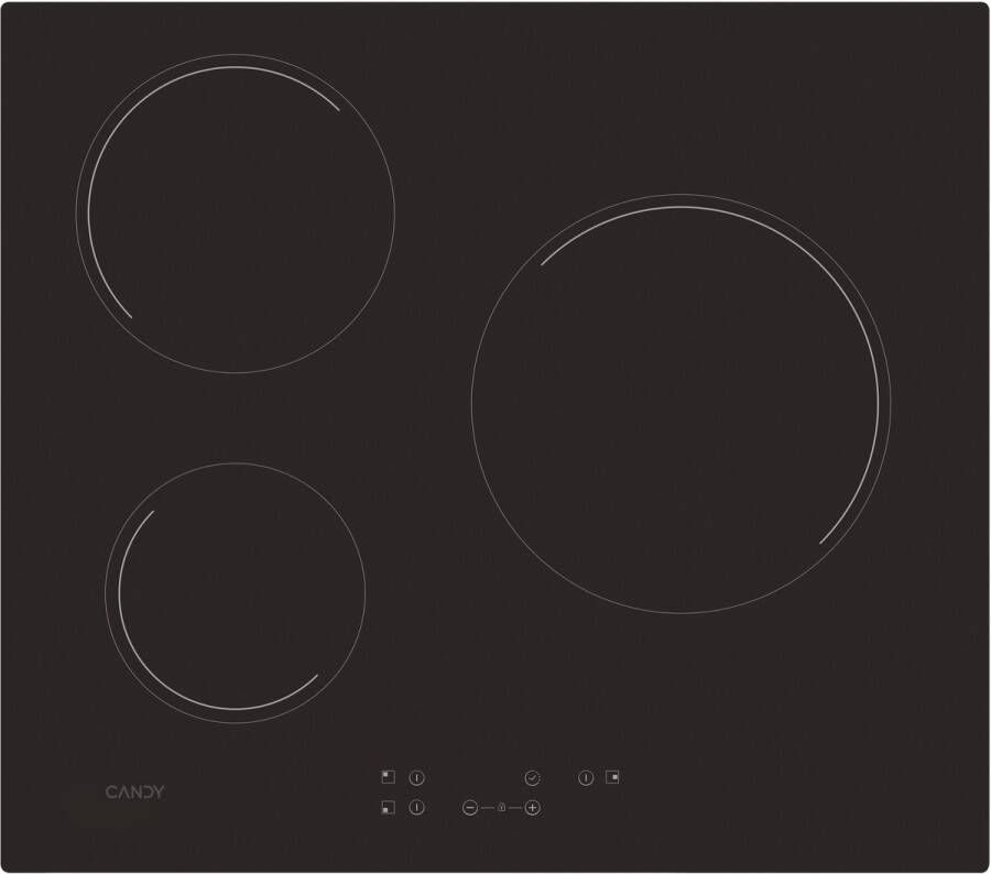 Cstore CANDY CH63CT Keramische kookplaat 5500W 3 branders Zwart - Foto 2