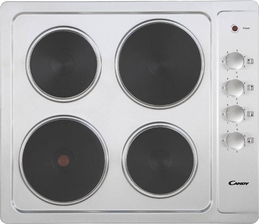 Candy CLE64KX Roestvrijstaal Ingebouwd 58 cm Gesealde plaat 4 zone(s)