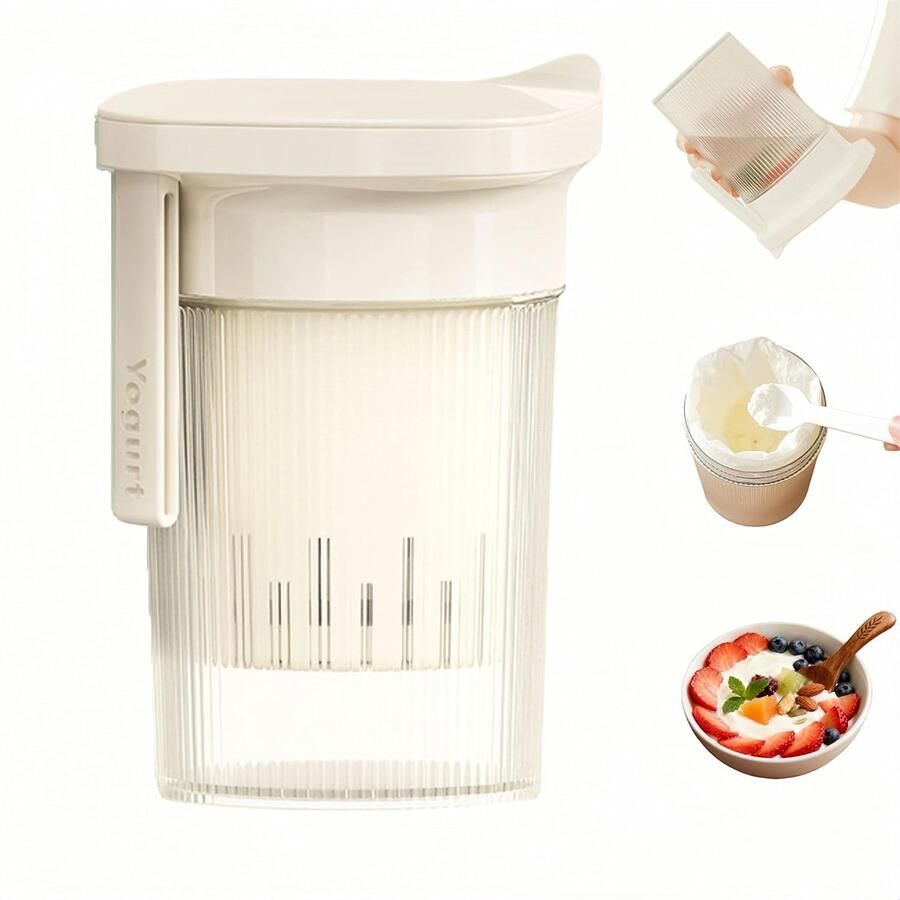 Carmdering Yoghurt Zeef Maker -Yoghurt Maker Zeef Multi Yoghurtzeef voor Griekse Yoghurt Sojamelk en Meer， Kaas en Sojamelk Wit