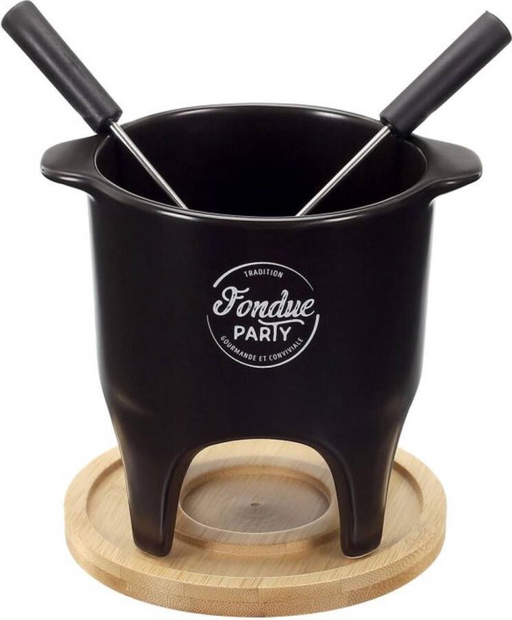 CASA DI ELTURO Tapas Kaas Fondueset – Zwart