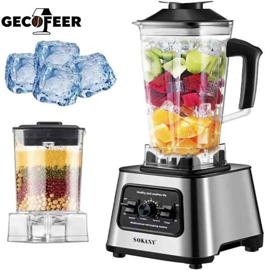 Casa Living Blender 800W Smoothie Maker 2 5L Inhoud RVS Messen Geschikt voor IJs Fruit en Shakes Keukenmachine