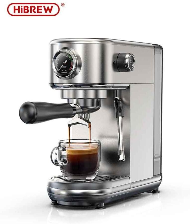 Casa Living Espressomachine 20 Bar Semi-Automatisch Instelbare Temperatuur RVS Behuizing 51 mm Portafilter Zilver