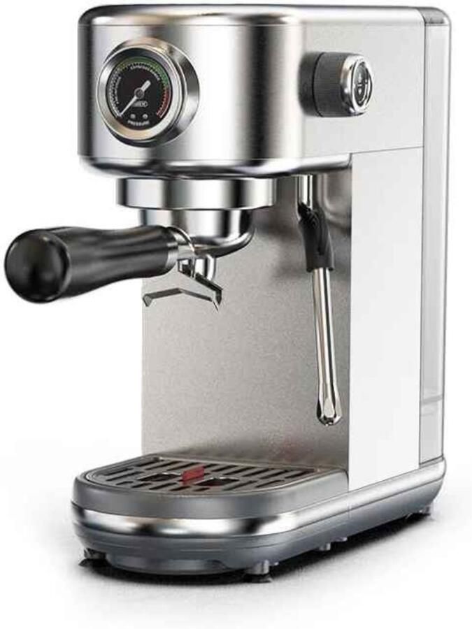 Casa Living Espressomachine 20 Bar Semi-Automatisch Instelbare Temperatuur RVS Behuizing 51 mm Portafilter Zilver