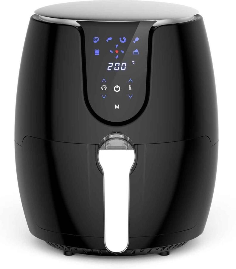 Casa Living Heteluchtfriteuse 3 5L Airfryer 1500W Vermogen 12 Programma's Vaatwasserbestendige Bak Compact Design