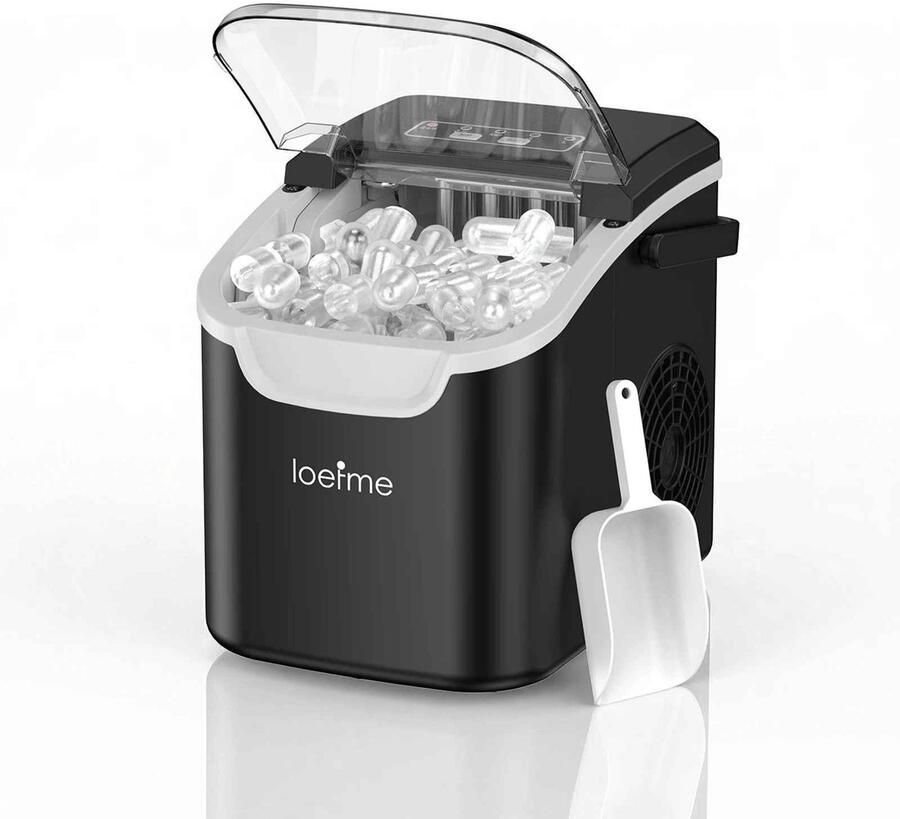 Casa Living Ijsblokjesmachine 12KG Per Dag Zelfreinigend 2 IJsformaten Compact & Draagbaar Met Accessoires Zwart