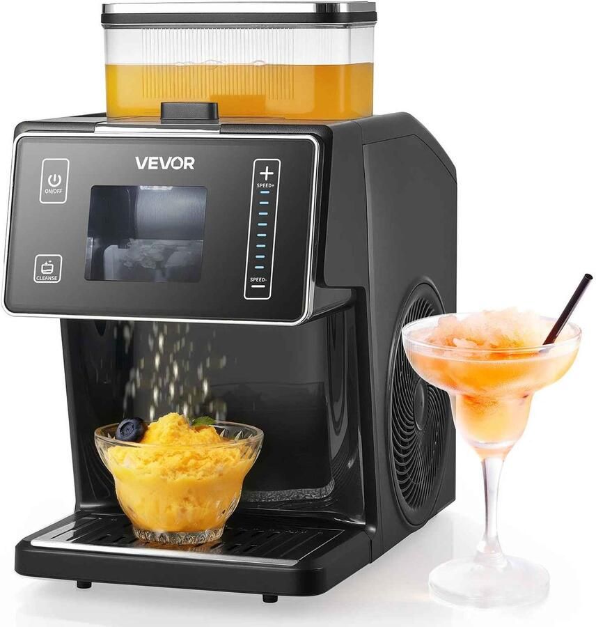 Casa Living Snowflake IJsmachine Elektrische Sneeuwijsmachine 20 kg per 24 uur 8 Snelheden RVS Messen & Touchscreen