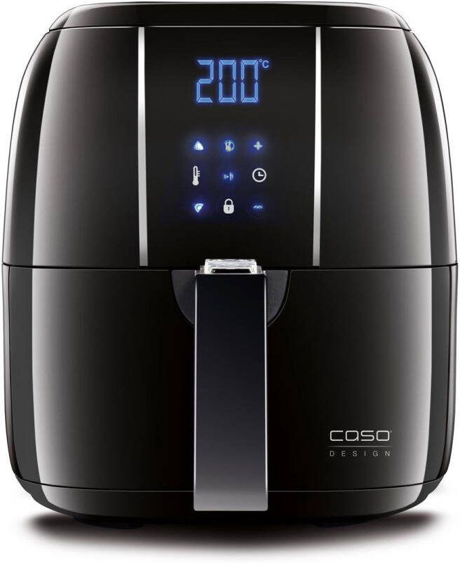 Caso Design CASO AF200 Hetelucht Friteuse – 3L 1400W Sensor-Touch Bedieningspaneel 6 Automatische Programma s RVS Binnenkant Veiligheidsvergrendeling