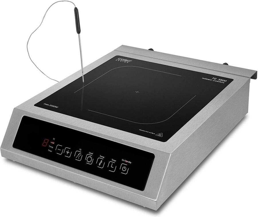 Caso Design TC 3500 Thermo Control elektrische kookplaat met losse thermometer