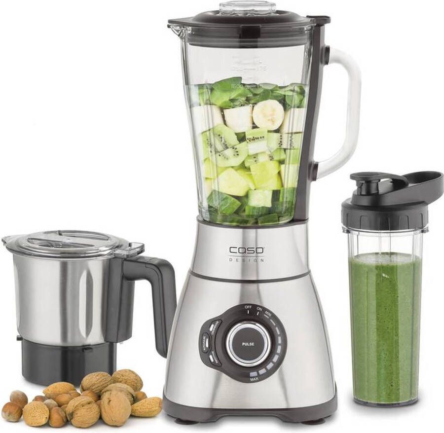 Caso Design CASO B1800 PowerBlender-Set – Professionele Blender – 1800 Watt – 2 Liter Tritan Kan – Smoothies Soepen & IJsmaken - Foto 2