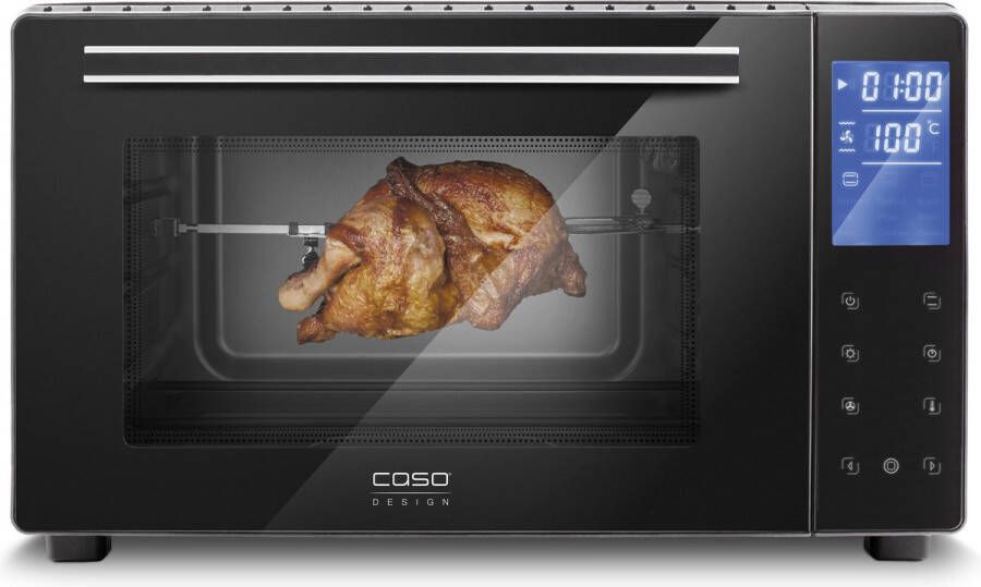 Caso Design CASO TO26 electronic – Multifunctionele elektrische oven – 26 Liter – Digitale sensorbediening – Met draaispit en pizzasteen - Foto 8