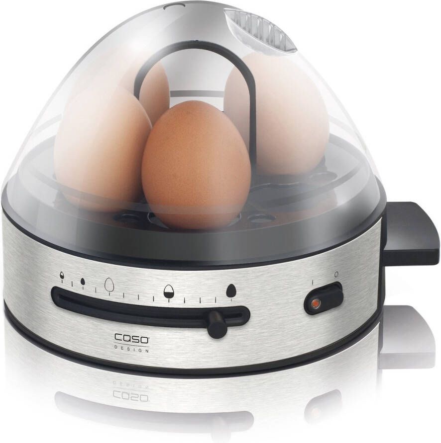 Caso Design CASO E7 Elektronische eierkoker voor 7 eieren 13 kookniveaus RVS design 350W - Foto 2
