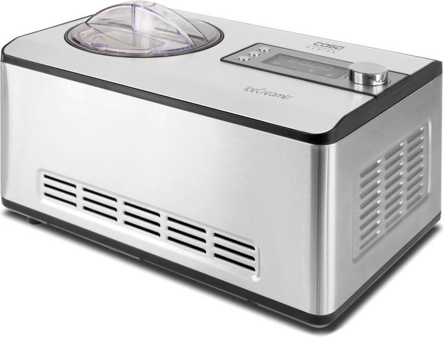 Caso Design CASO IceCreamer – 2-in-1 IJsmachine en Yoghurtmaker – 180 Watt – 2 Liter Inhoud – RVS Behuizing