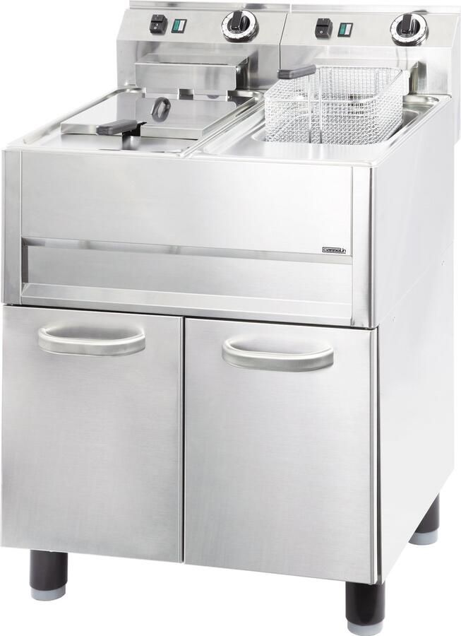 Casselin CFP132 friteuse Dubbel 26 l Vrijstaand 9900 W Frituurpan Roestvrijstaal - Foto 1