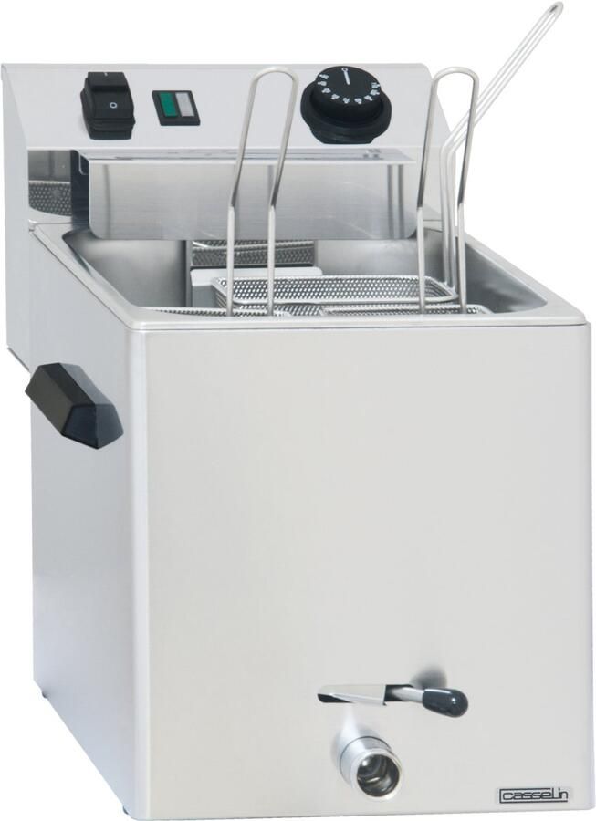 Casselin elektrische pastakoker met aftapkraan 3 manden ccapv3p