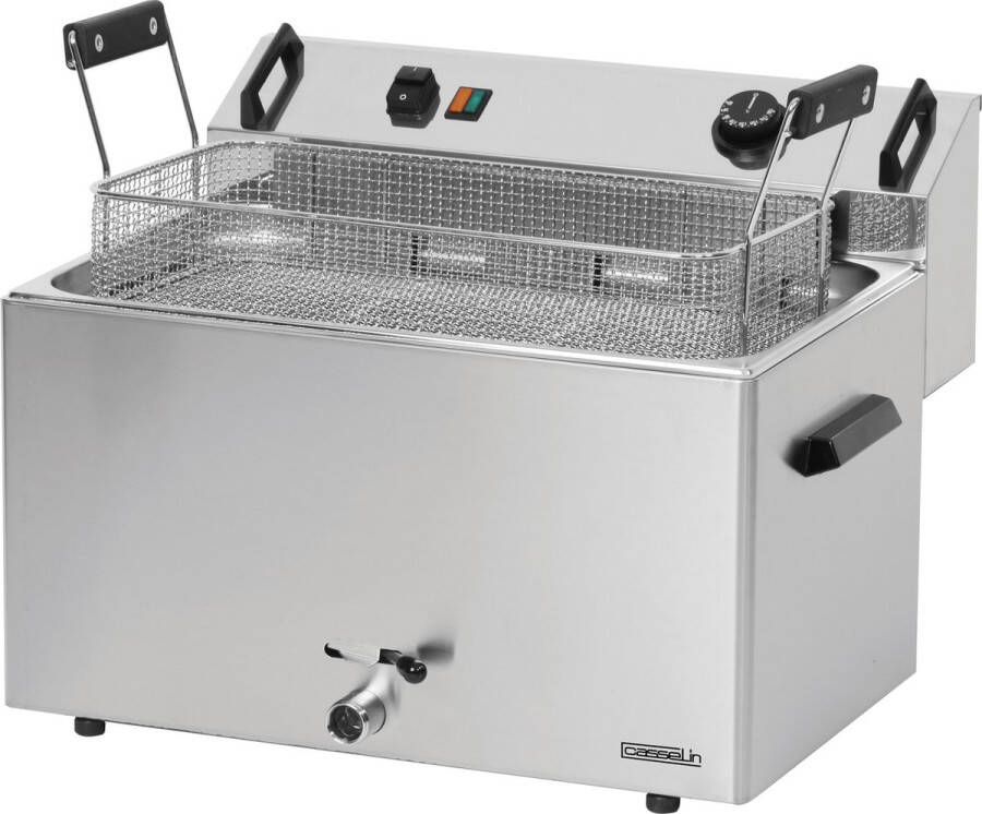 Casselin CFB16 friteuse Enkel 16 l Vrijstaand 9000 W Frituurpan Roestvrijstaal