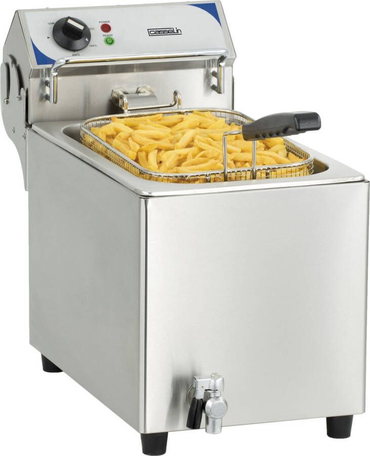 Casselin 10L 2800W elektrische friteuse met aftapkraan cfev10