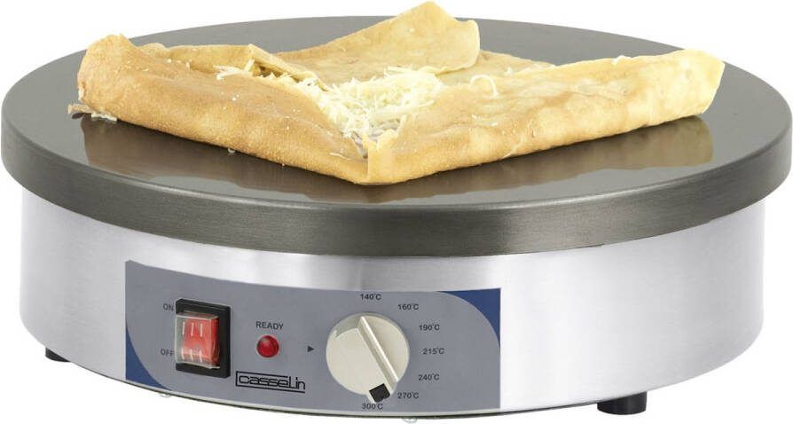 Casselin Premium ronde crêpemaker 2700w 40cm roestvrij staal CCR40EP