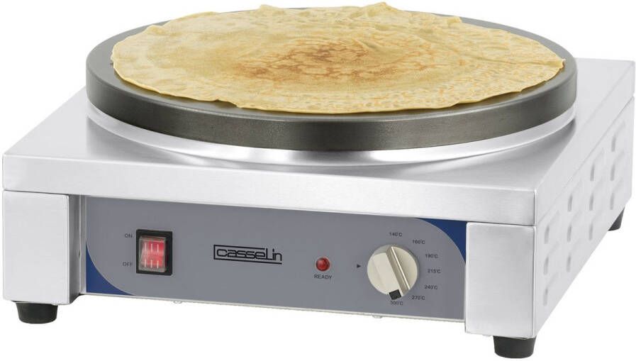 Casselin Premium vierkante crêpemaker 2700w 40cm roestvrij staal CCC40EP