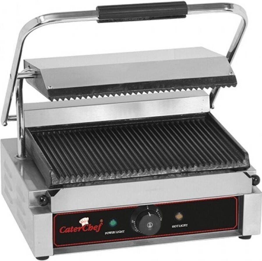 CaterChef Contactgrill Solo-Grande (Gegroefd Gegroefd) 688405 Horeca & Professioneel