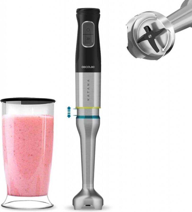 Cecotec 03970 blender Staafmixer 1500 W Zwart Roestvrijstaal