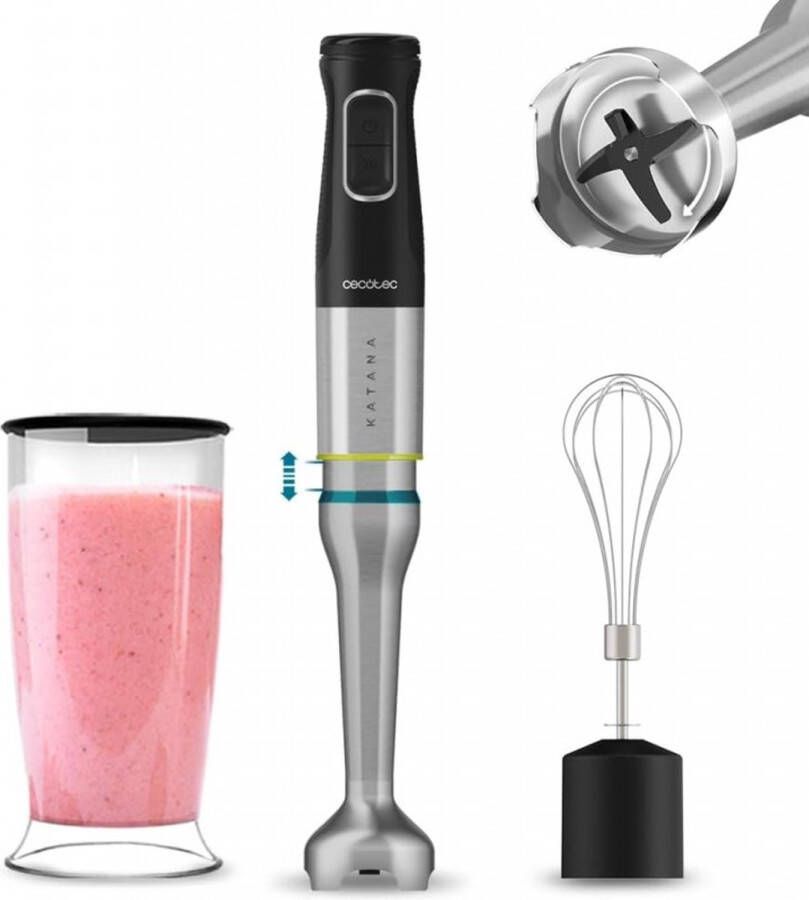 Cecotec 03972 blender Staafmixer 1500 W Zwart Roestvrijstaal