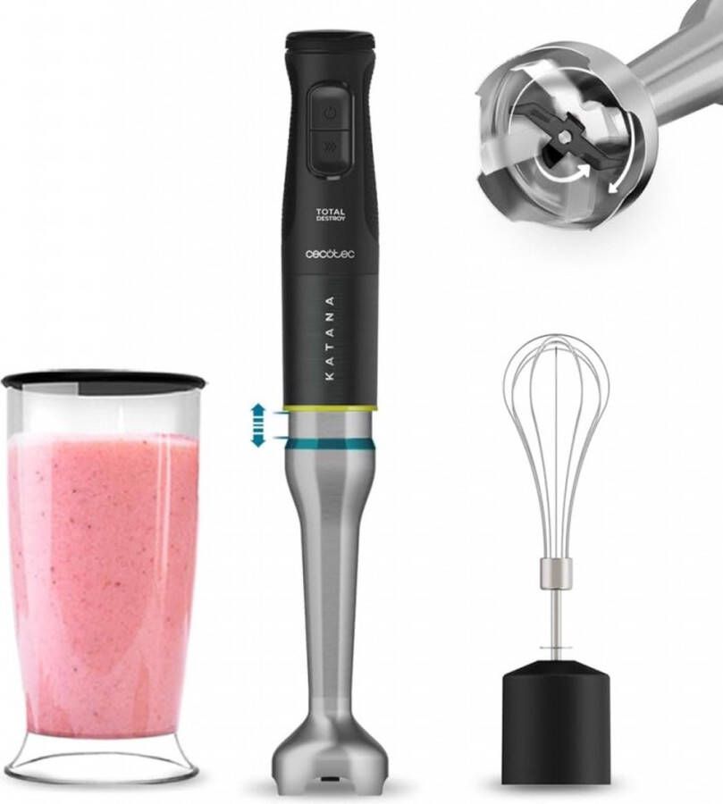 Cecotec 03973 blender Staafmixer 1500 W Zwart Roestvrijstaal