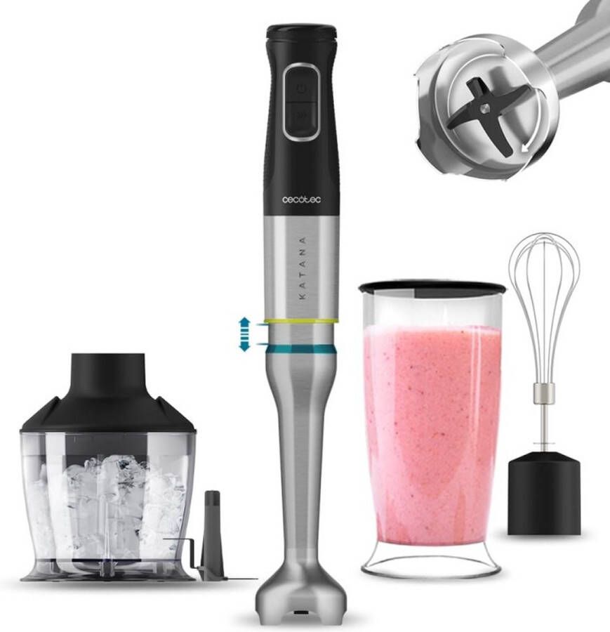 Cecotec 03975 blender Staafmixer 1500 W Zwart Roestvrijstaal