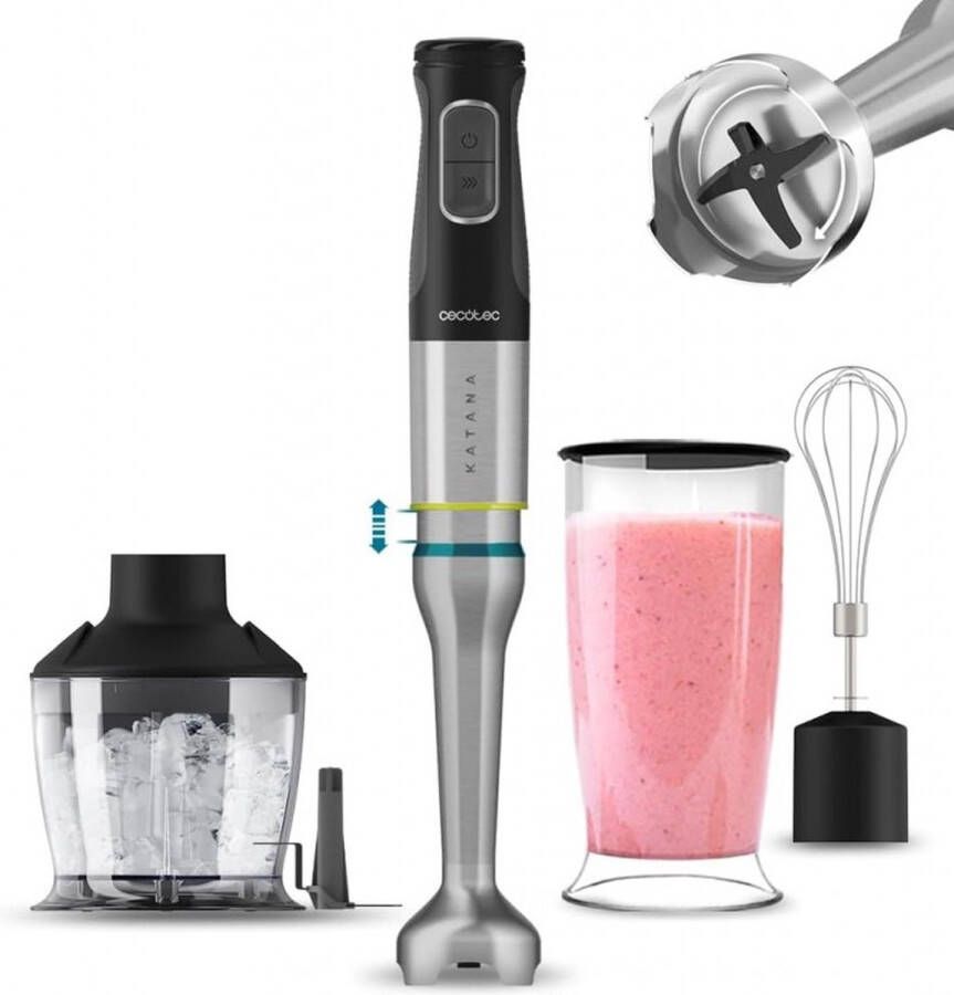 Cecotec 03976 blender Staafmixer 1500 W Zwart Roestvrijstaal