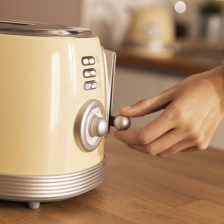 Cecotec Broodrooster Toast&Taste 800 Vintage Light Yellow