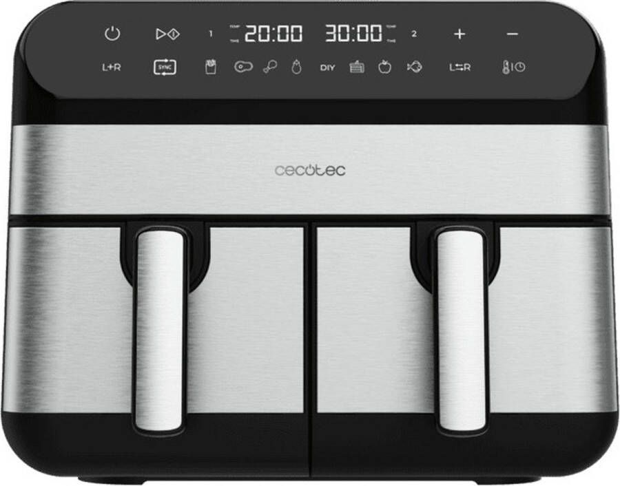 Cecotec Dubbele Airfryer XXL 9 Liter 8 Automatische Programma's Krachtig 2800w Vermogen Touchscreen Sync Functie - Foto 3