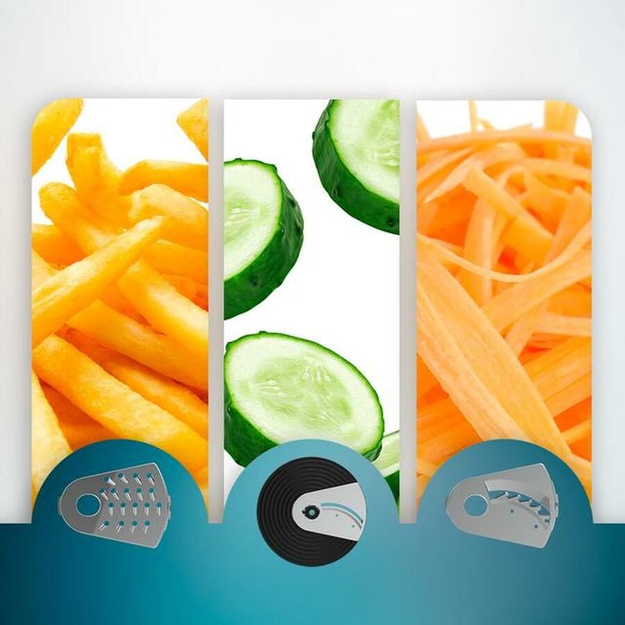 Cecotec 04351 keukenmachine 1000 W 2 l Zwart Roestvrijstaal