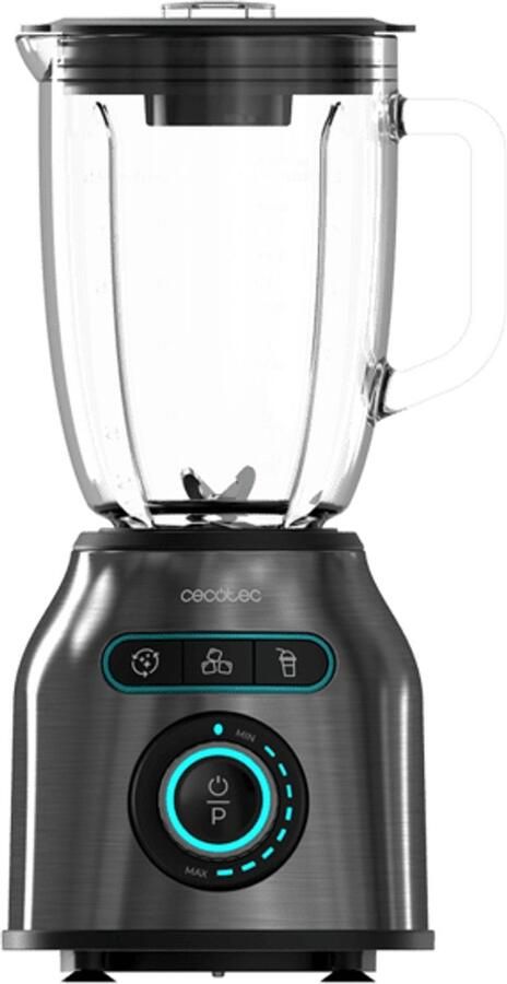 Cecotec Standmixer Power Black Titanium 2200MAX Smooth 2200 W maximale Leistung 6 Klingen aus Edelstahl Ice-Crush-Funktion Turbo- und Smoothie-Funktion AutoClean-Funktion