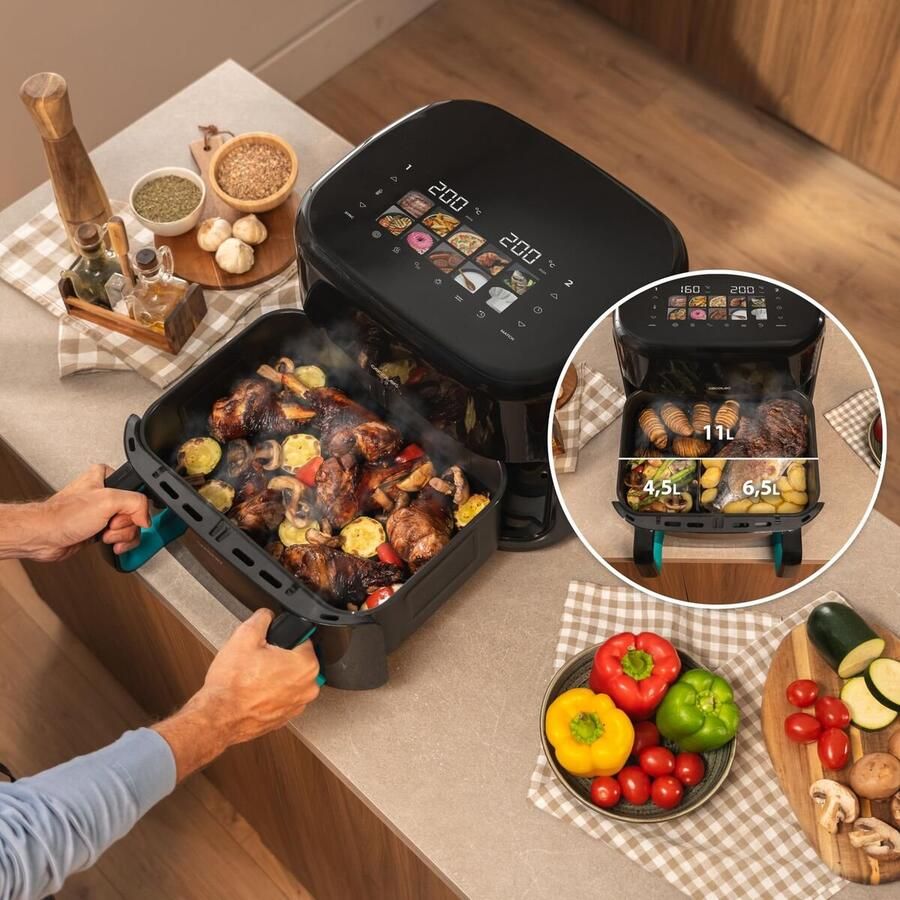 Cecotec Air Fryer Grill Cecofry&Grill Smokin'Prime 11000 2800W 10L Stainless Steel Black