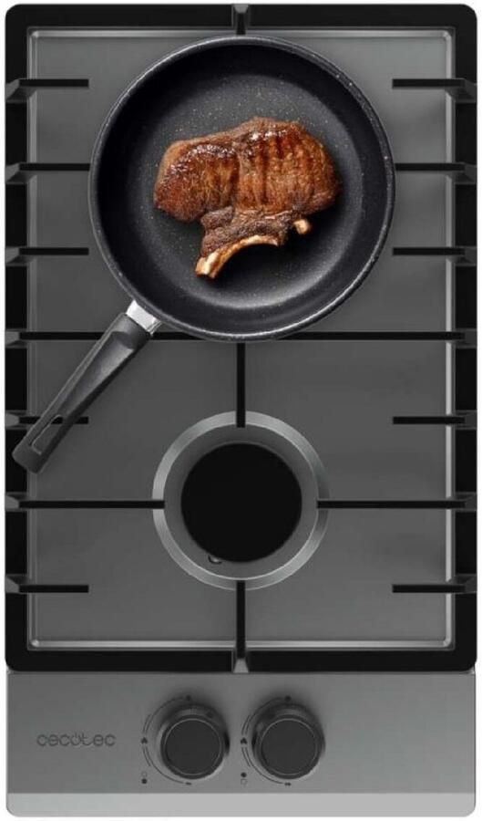 Cecotec Bolero Squad G 2200F Inox Roestvrijstaal Ingebouwd 29 cm Gaskookplaat 2 zone(s)