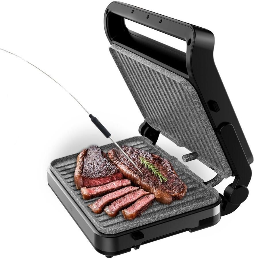 Cecotec Elektrische Grill Rock'nGrill 2000 PerfectCook 2000W LED RVS vaatwasserbestendig